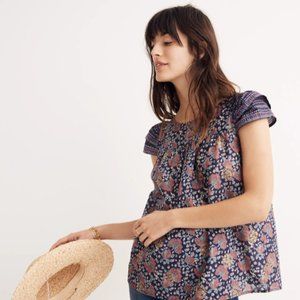 Madewell Story Top in Fan Floral Mix
